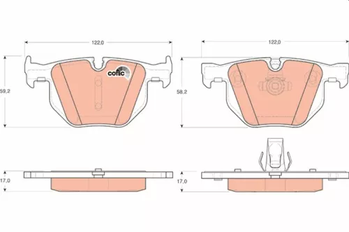 Bremsbelagsatz, Scheibenbremse